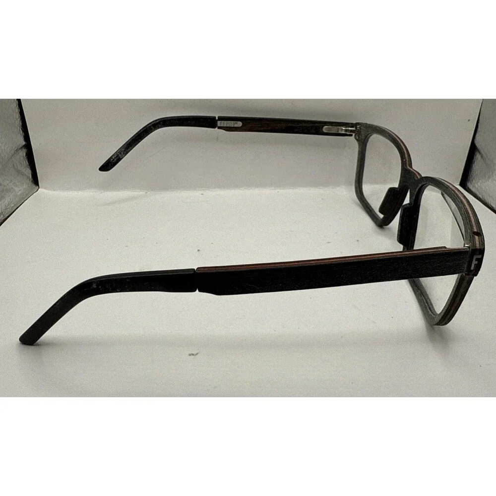Feb31st Damien 54-18-140 Red Grey Eyeglasses Frames Wood Italy $729 Feb 31st